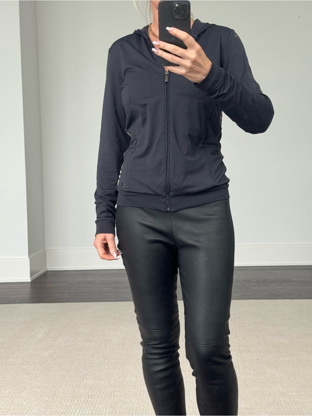 Burberry Black Lightweight Hooded Zip Jacket